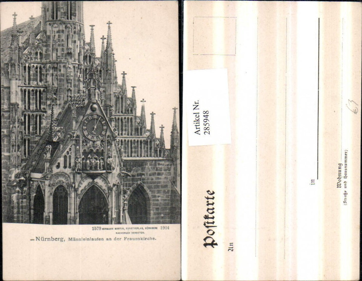 285948,Nürnberg Männleinlaufen an d. Frauenkirche Detailansicht