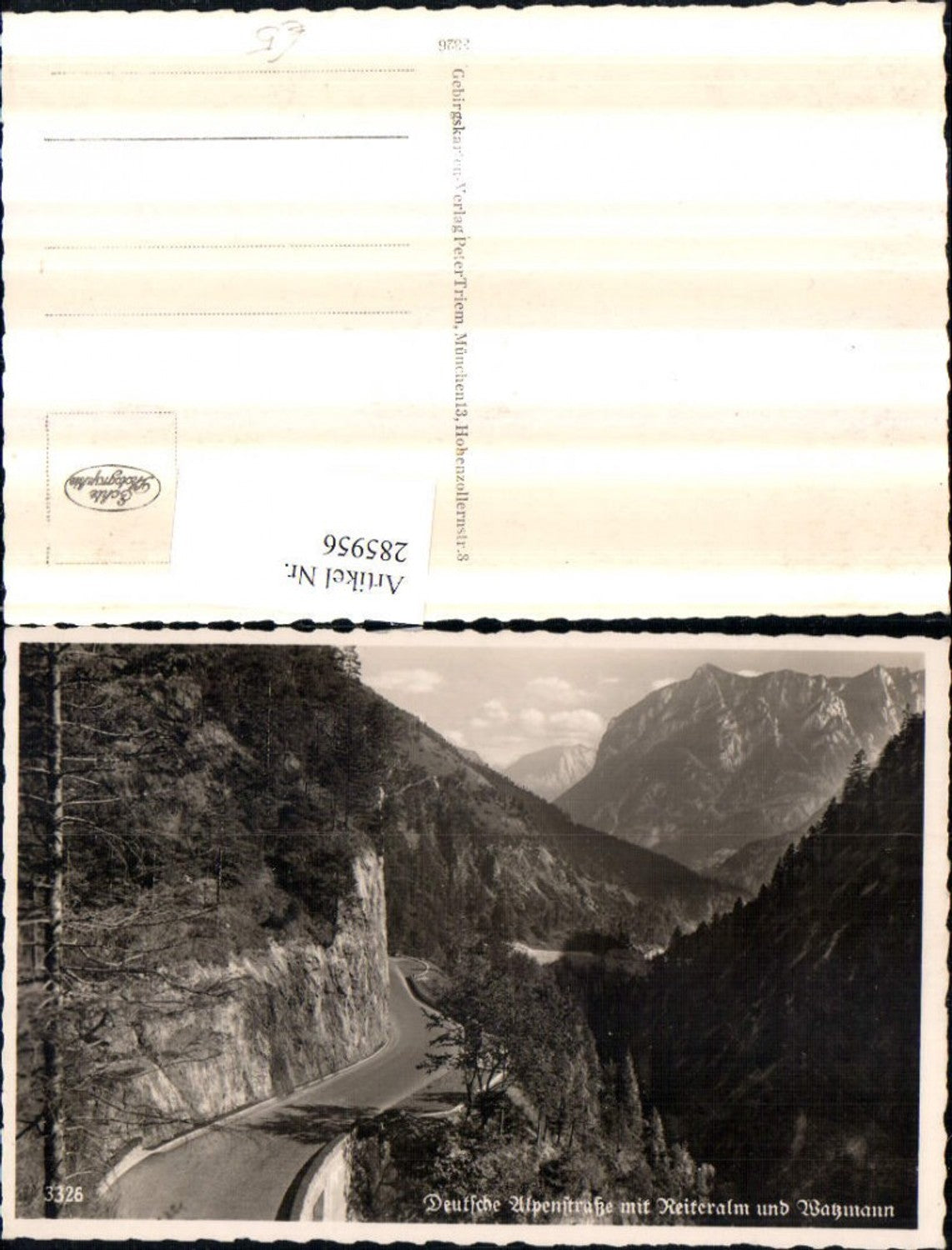 285956,Alpenstraße m. Reiteralm u. Watzmann Bergkulisse