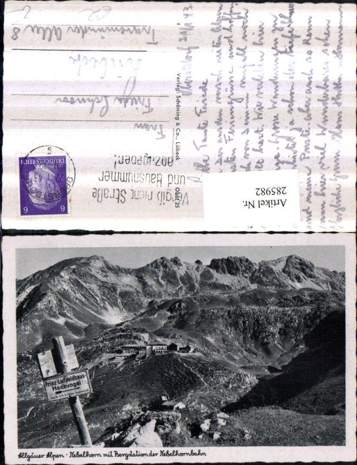 285982,Allgäuer Alpen Nebelhorn m. Bergstation der Nebelhornbahn Bergkulisse