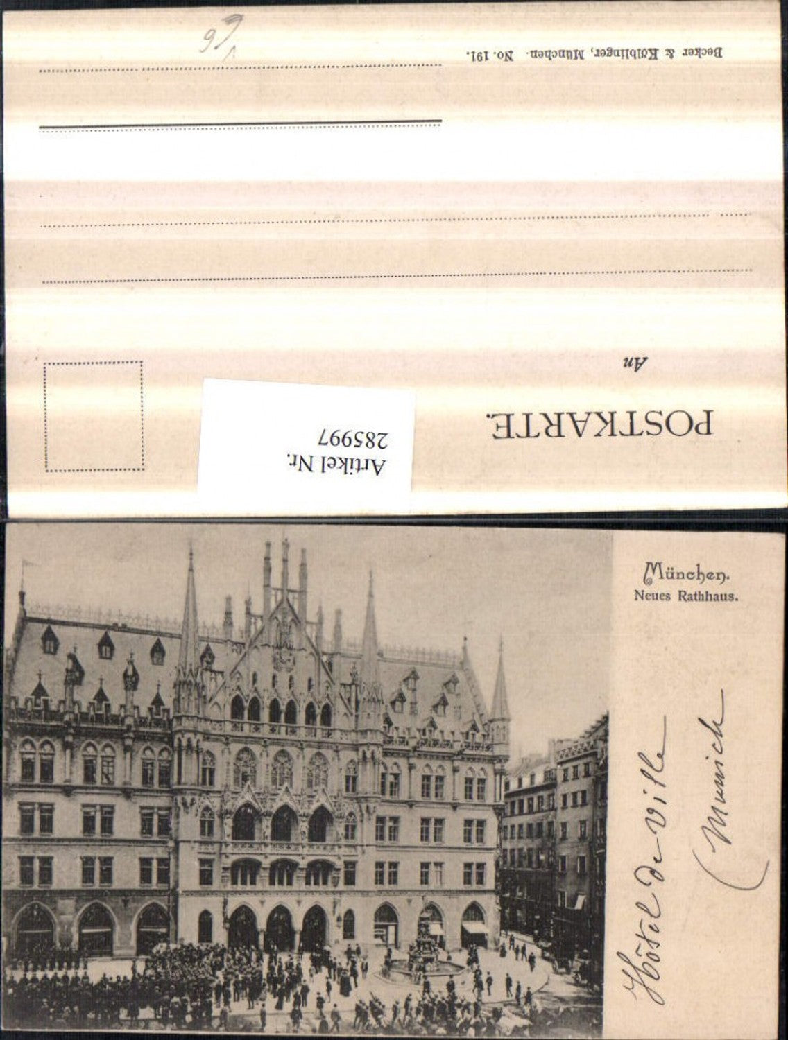 285997,München Rathaus Brunnen pub Becker & Kölblinger 191