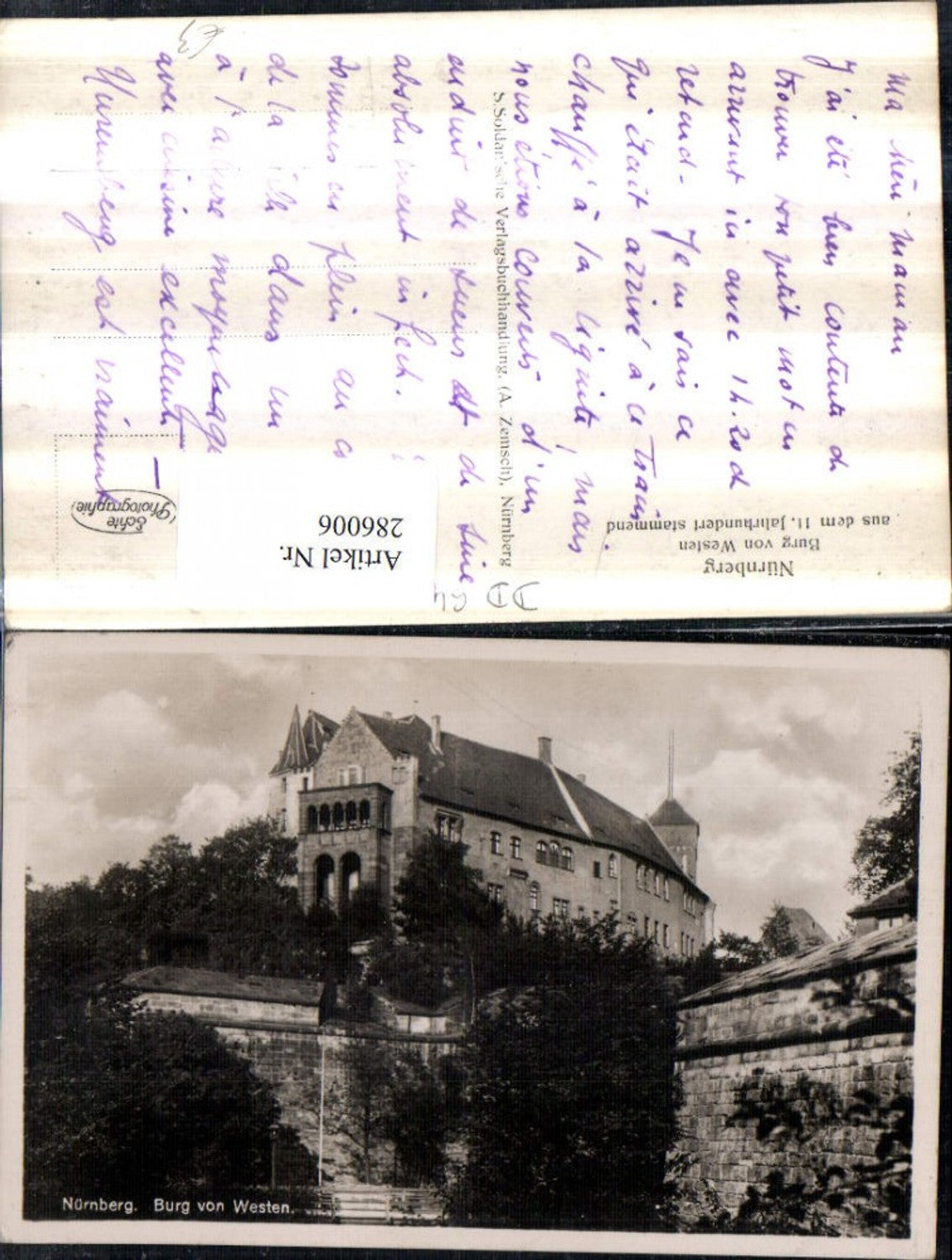 286006,Nürnberg Burg von Westen