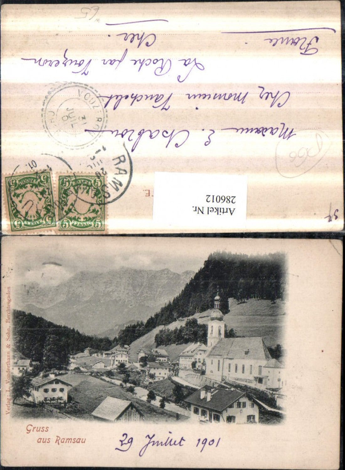 286012,Gruß aus Ramsau b. Berchtesgaden Totale Kirche