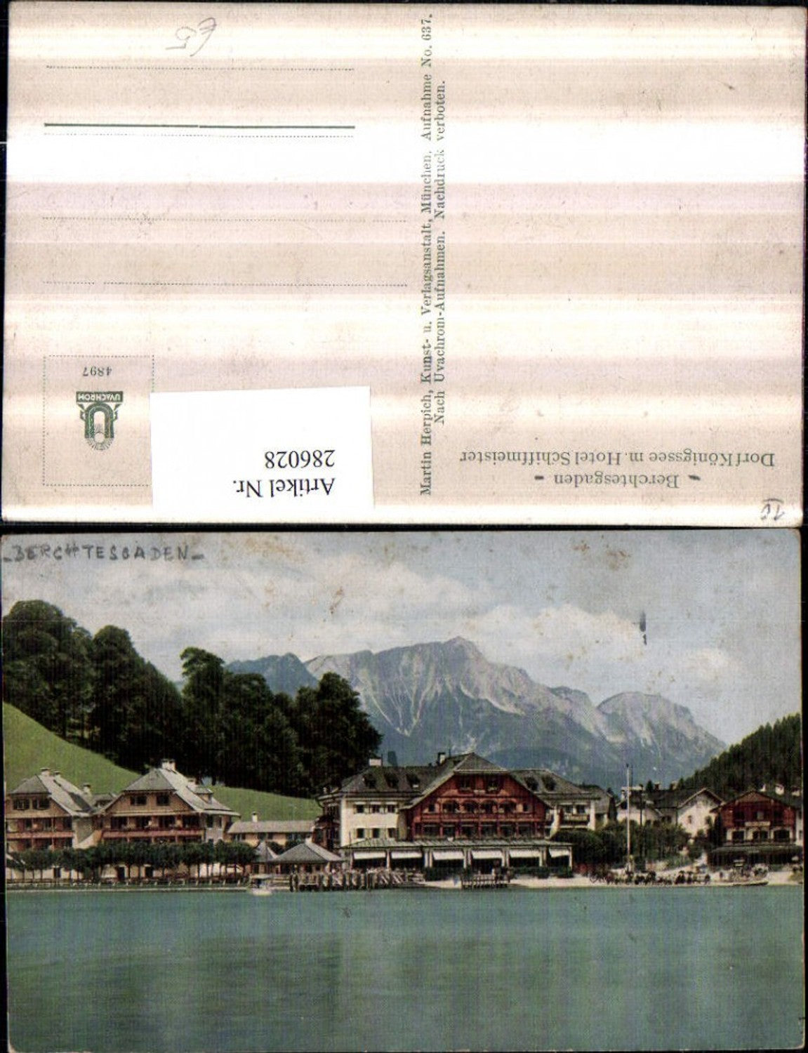 286028,Berchtesgaden Dorf Königssee m. Hotel Schiffmeister Bergkulisse