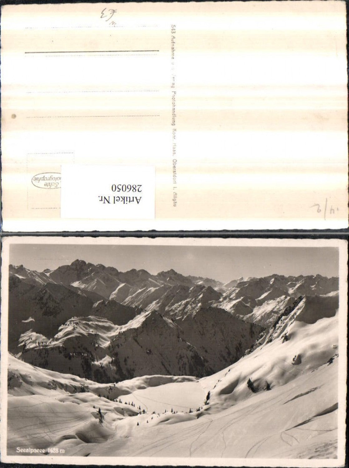 286050,Seealpsee b. Oberstdorf Bergkulisse Winterbild