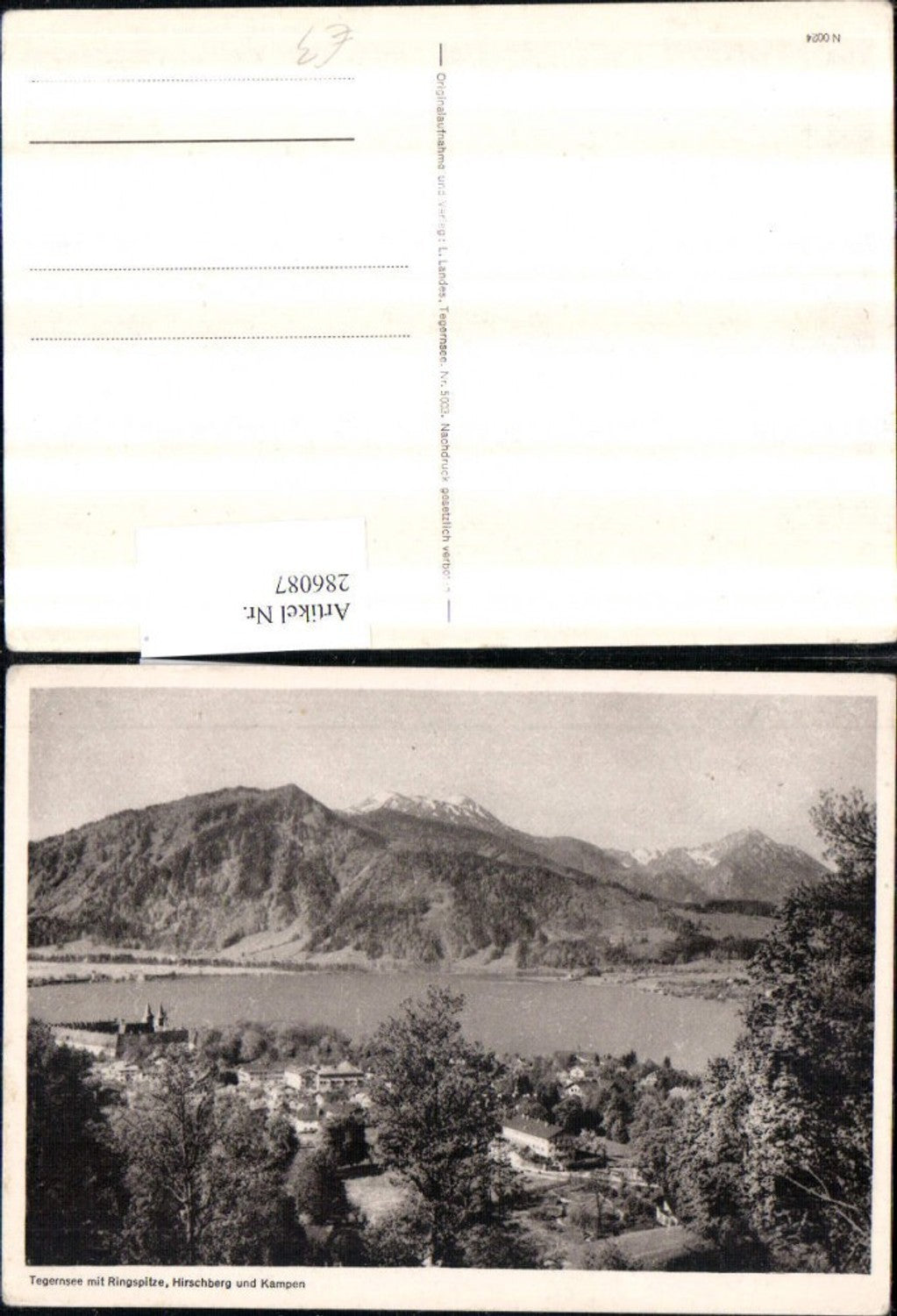 286087,Tegernsee m. Ringspitze Hirschberg u. Kampen Bergkulisse