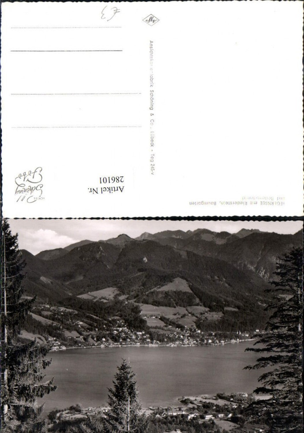 286101,Tegernsee Totale m. Riederstein Baumgarten u. Bodenschneid