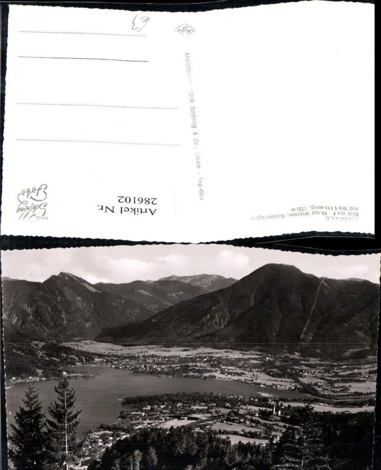 286102,Tegernsee Totale Blick auf Bad Wiessee Rottach-Egern u. Wallberg Bergkulisse
