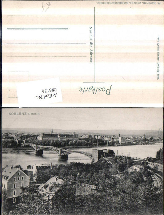 286136,Koblenz am Rhein Teilansicht Brücke