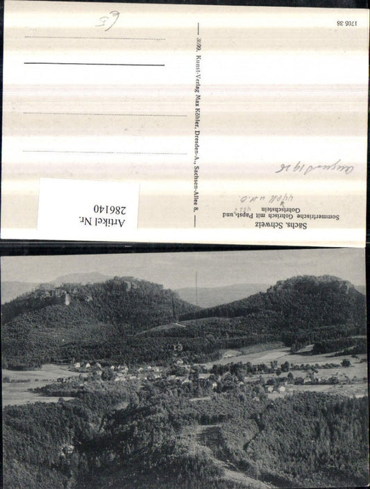 286140,Sächsische Schweiz Gohrisch Totale m. Papst- u. Gohrischstein