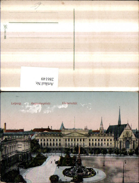 286149,Leipzig Augustusplatz Universität Brunnen
