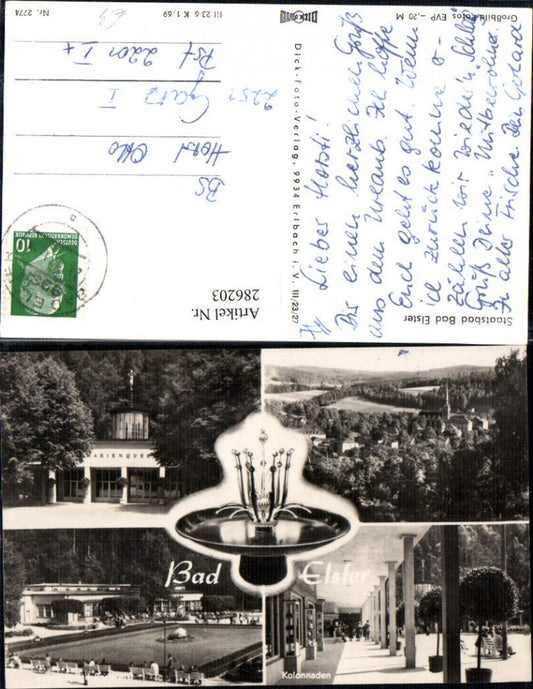 286203,Bad Elster Totale Marienquelle Kolonnaden Brunnen Mehrbildkarte