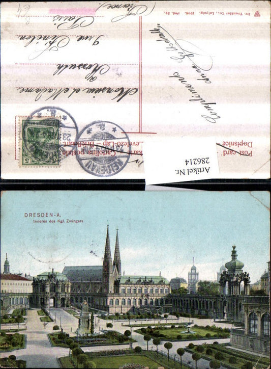 286214,Dresden Altstadt Inneres d. Königlichen Zwingers Kirche pub Trenkler & Co 52