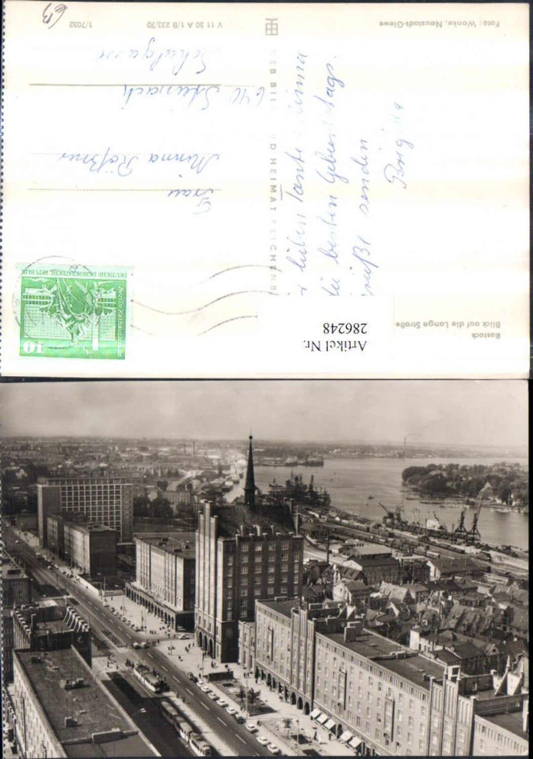 286248,Rostock Teilansicht Blick auf d. Lange Straße Hafen pub VEB 1/7052