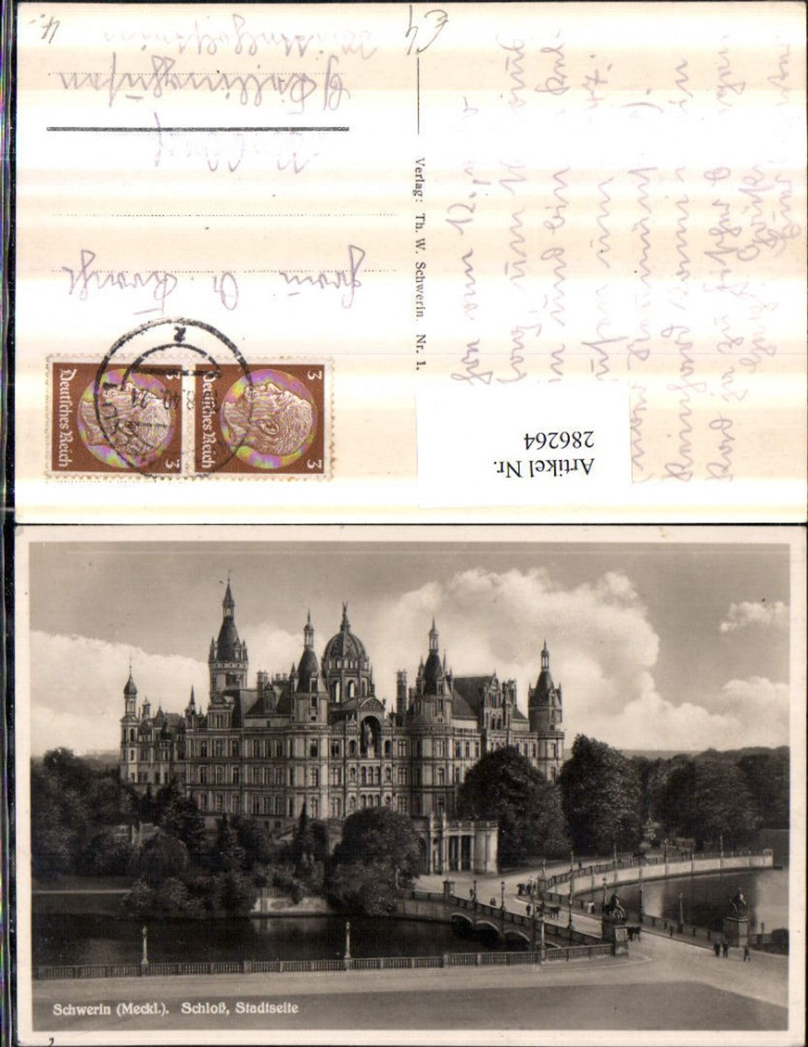 286264,Schwerin Schloss Brücke