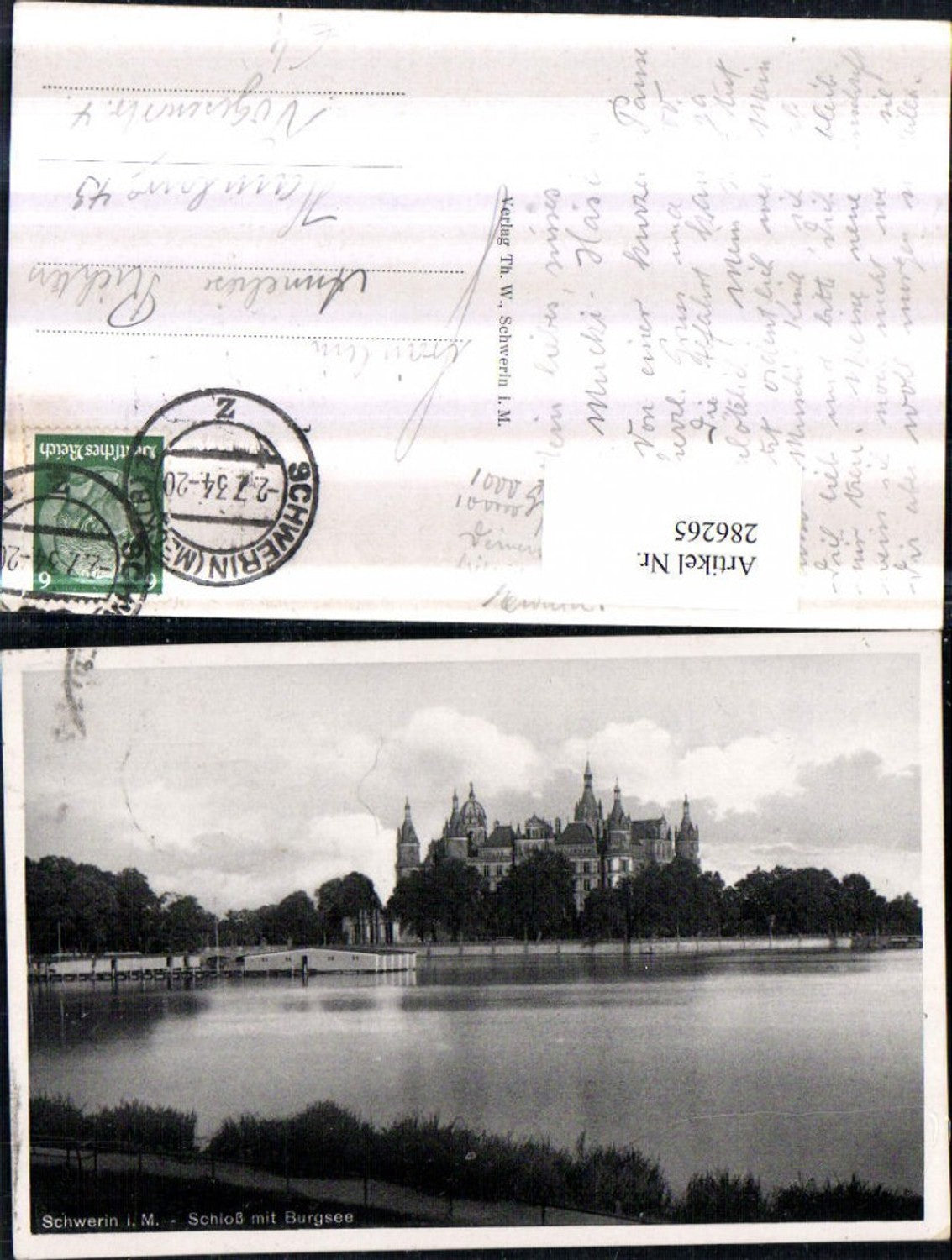 286265,Schwerin Schloss m. Burgsee