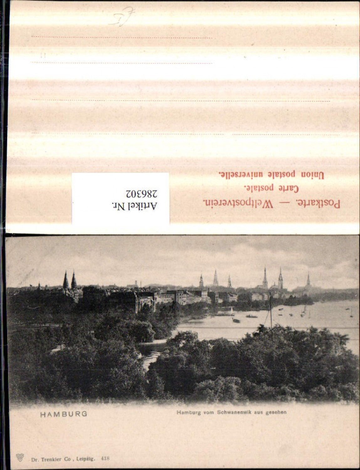 286302,Hamburg Teilansicht vom Schwanenwik aus gesehen pub Trenkler & Co 418