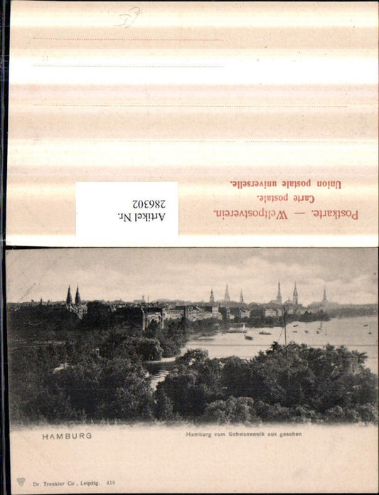 286302,Hamburg Teilansicht vom Schwanenwik aus gesehen pub Trenkler & Co 418