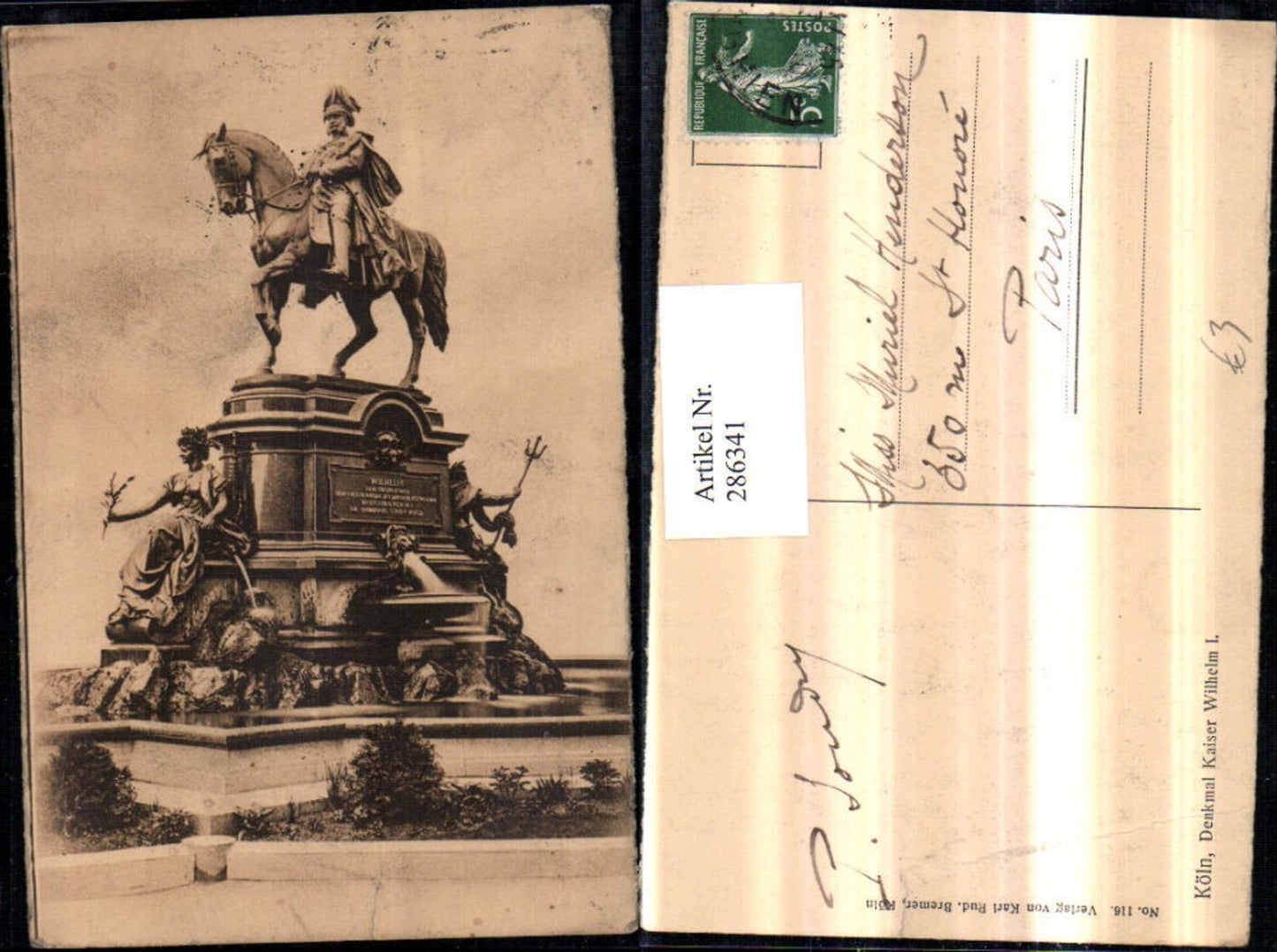 286341,Köln am Rhein Denkmal Kaiser Wilhelm 1