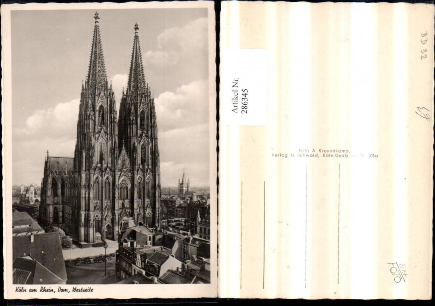 286345,Köln am Rhein Dom Westseite