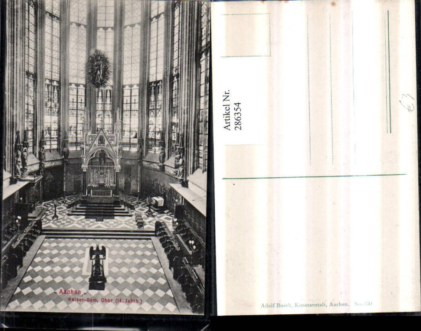 286354,Aachen Kaiser-Dom Innenansicht Chor Altar