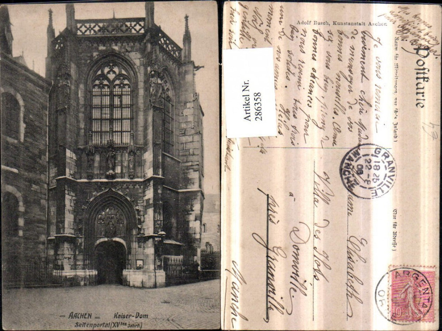286358,Aachen Kaiser-Dom Seitenportal