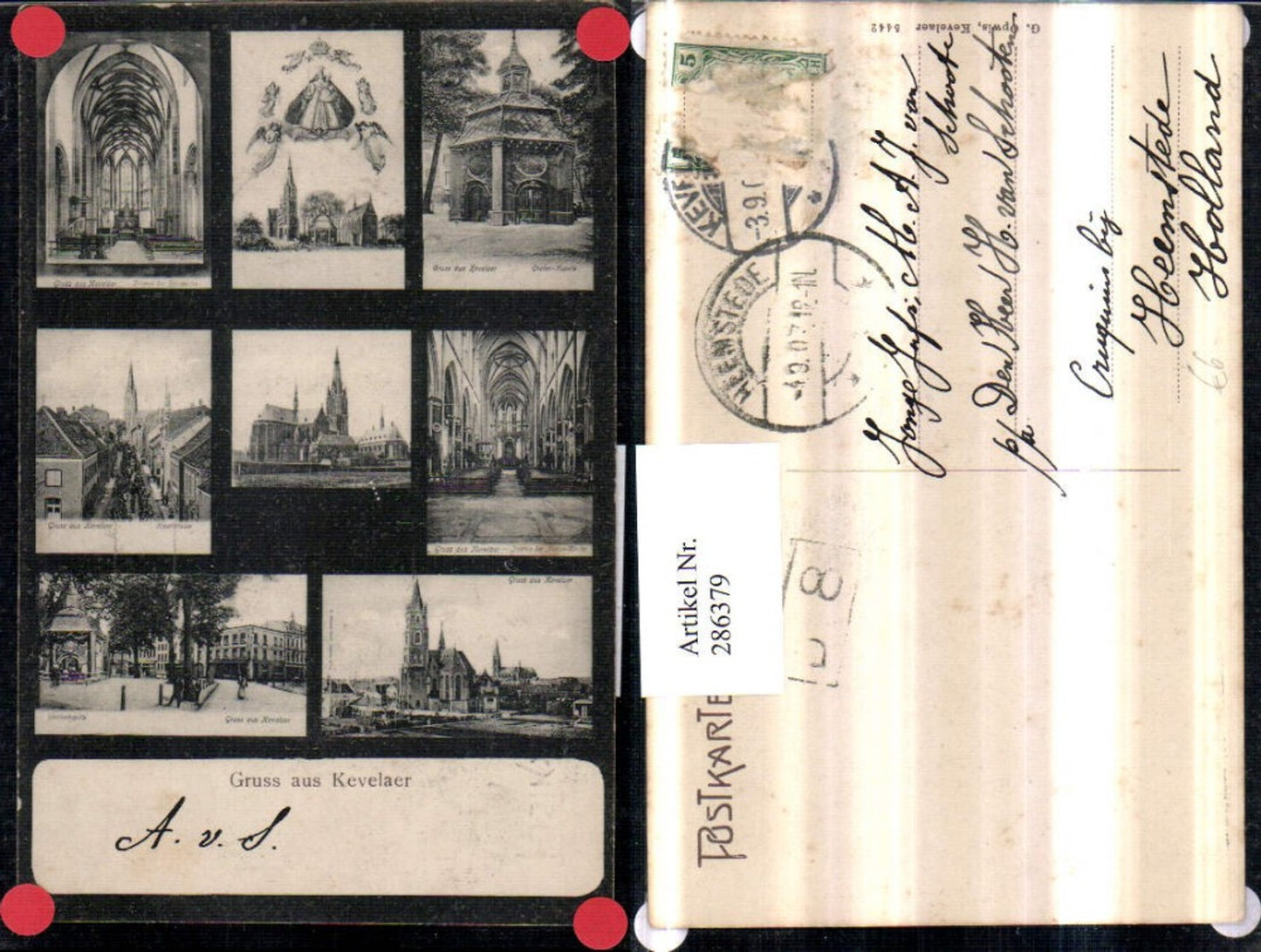 286379,Gruß aus Kevelaer Kirche Gnadenbild Gnaden-Kapelle Hauptstraße Mehrbildkarte