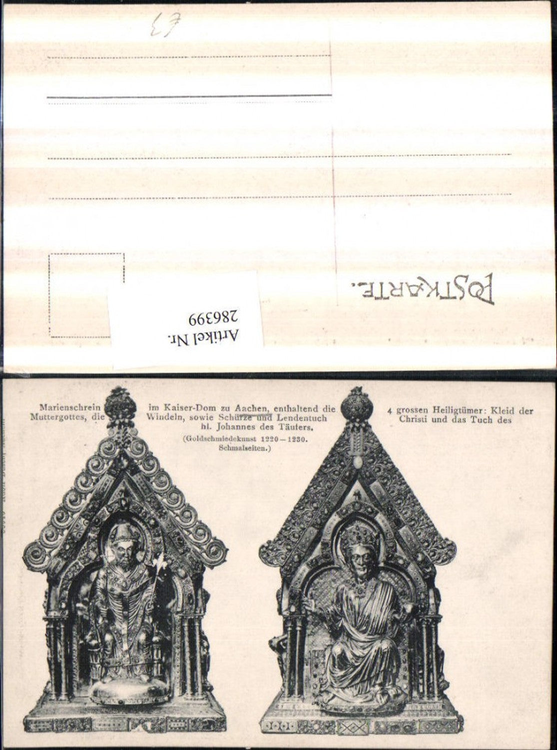 286399,Aachen Kaiser-Dom Marienschrein Detailansicht