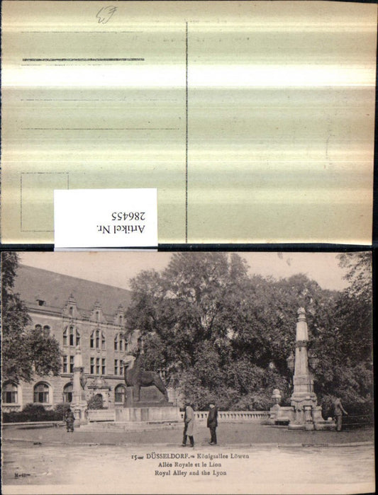 286455,Düsseldorf Königsallee Löwen Denkmal