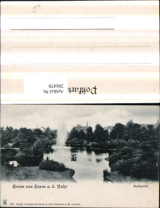 286470,Gruß aus Essen an d. Ruhr Stadtgarten Fontäne