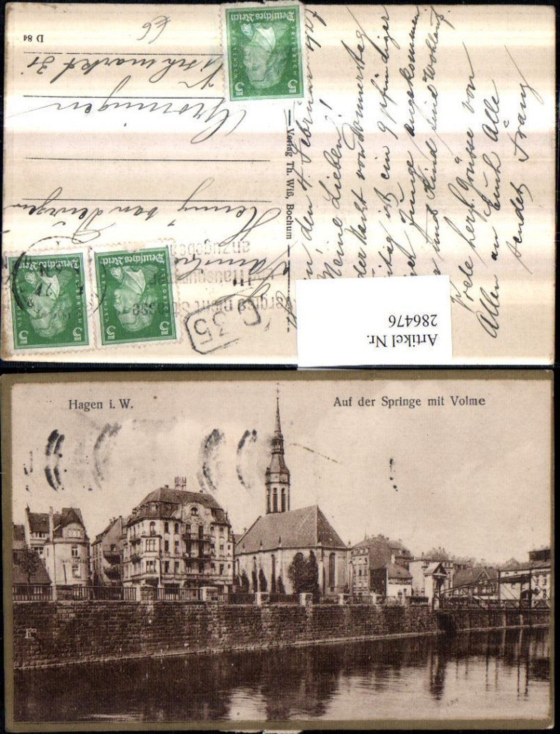 286476,Hagen in Westfalen Auf d. Springe m. Volme Kirche