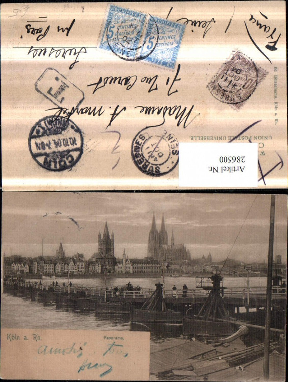 286500,Köln am Rhein Totale Panorama Dom Brücke