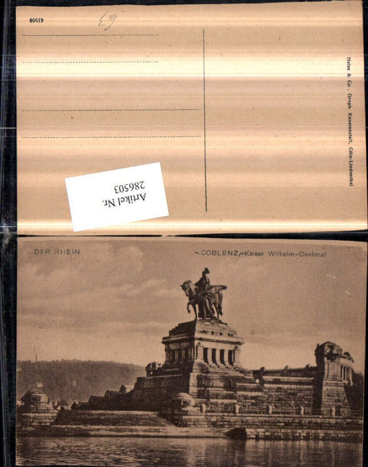 286503,Koblenz am Rhein Kaiser Wilhelm-Denkmal am Deutschen Eck