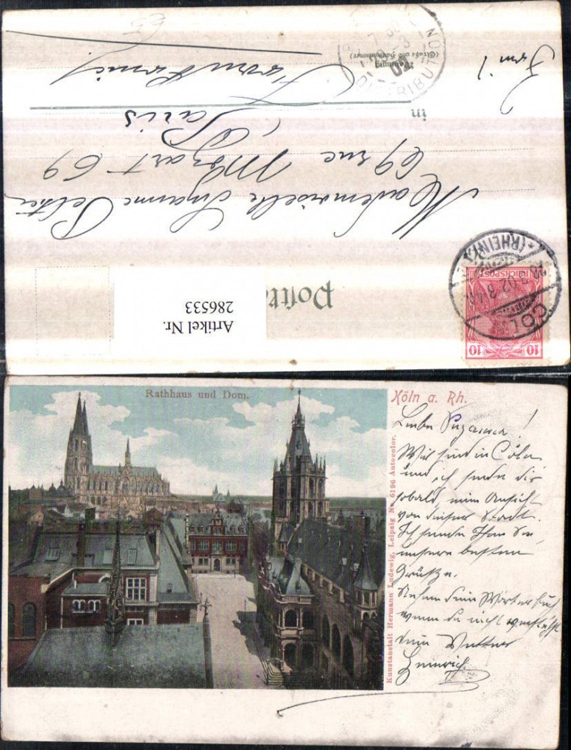 286533,Köln am Rhein Teilansicht Rathaus u. Dom