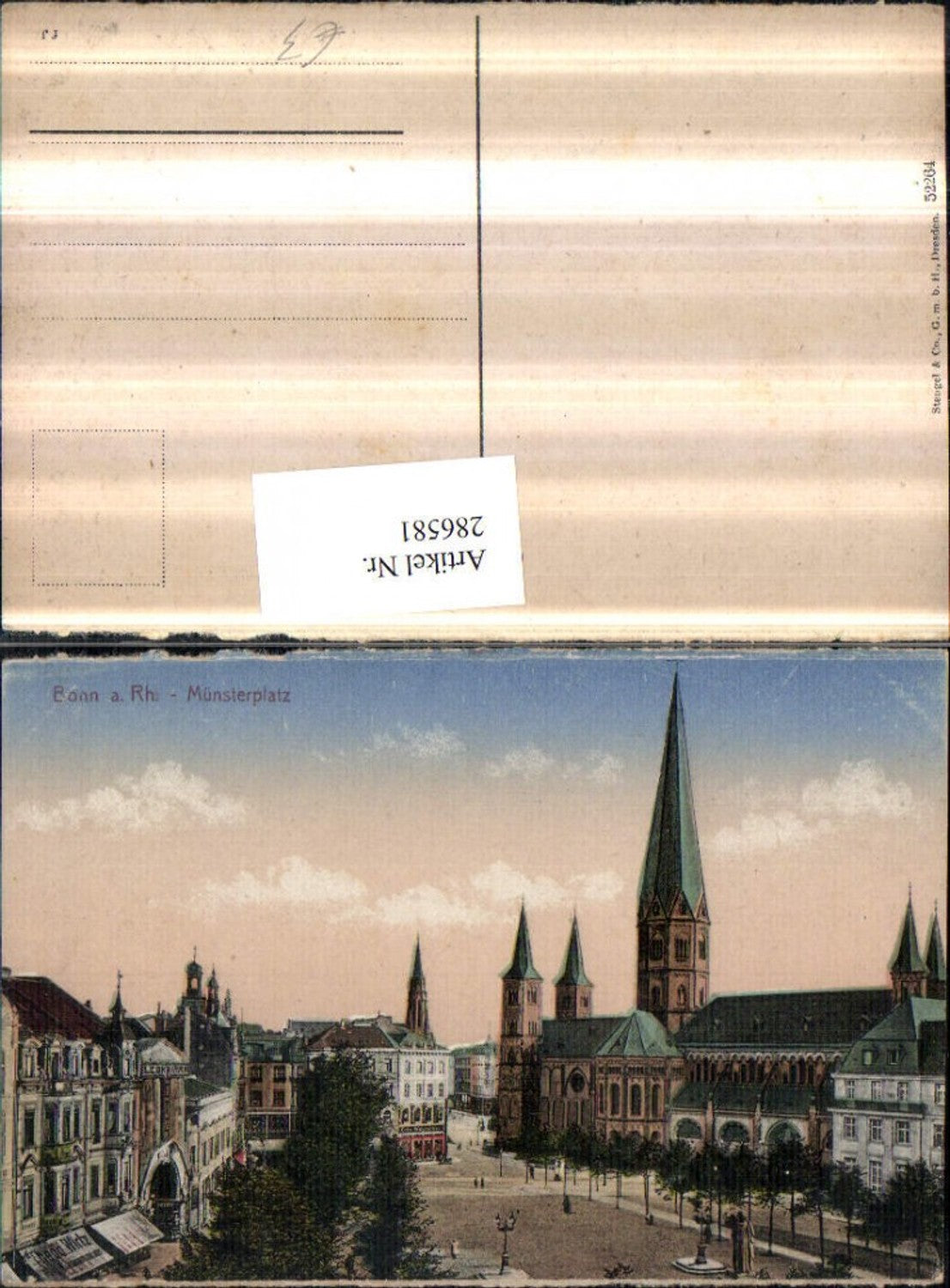 286581,Bonn am Rhein Münsterplatz Kirche Türme