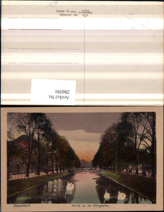 286591,Düsseldorf Partie an d. Königsallee Schwäne