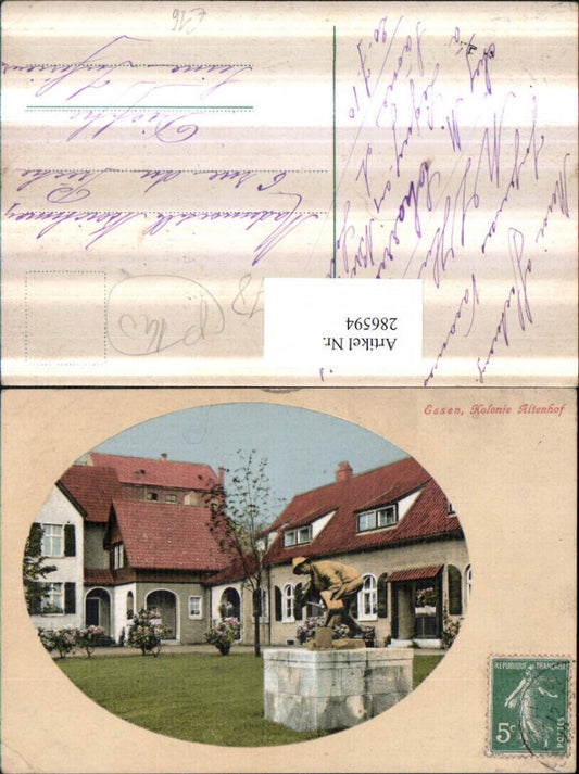 286594,Essen Kolonie Altenhof Denkmal Passepartout