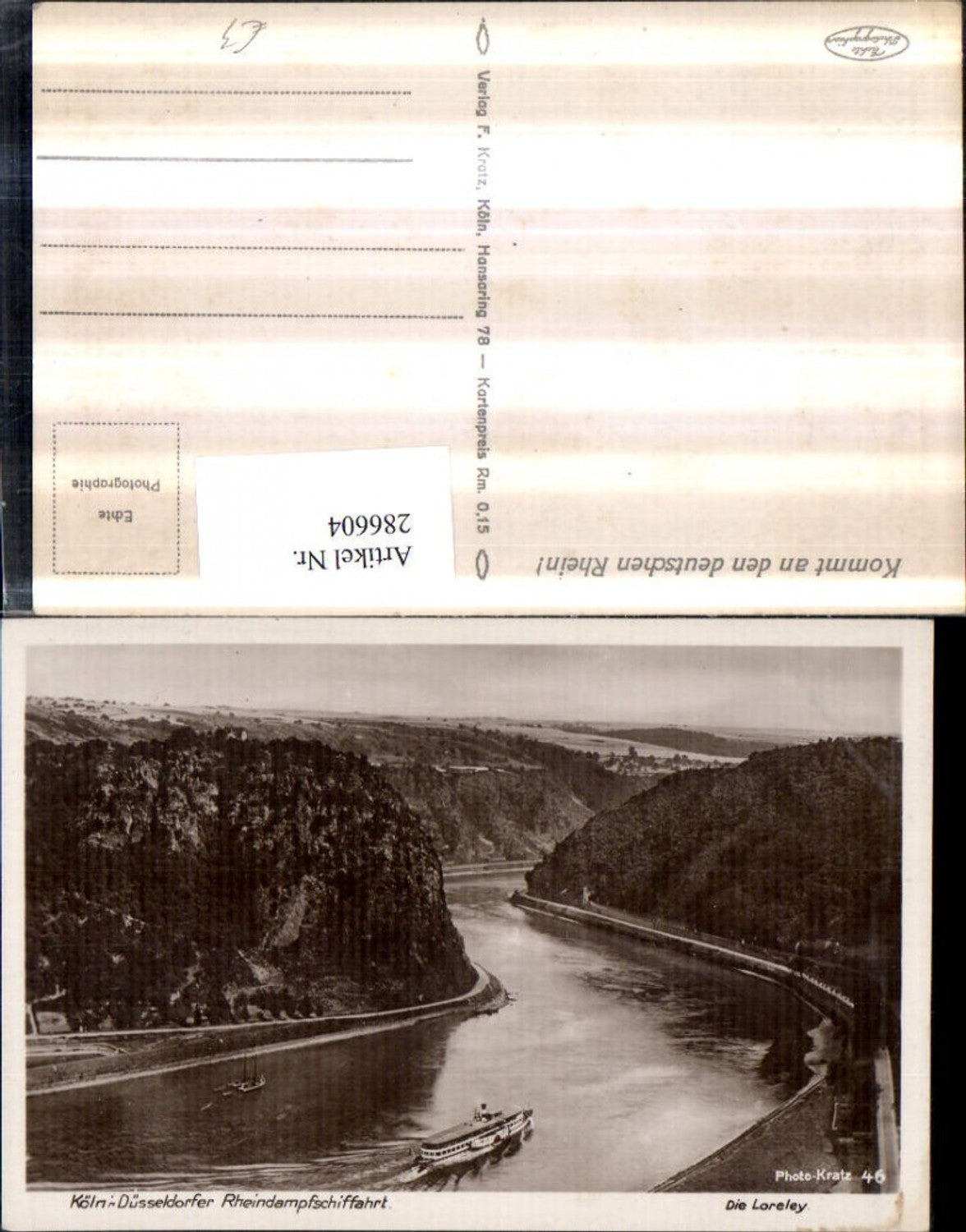 286604,Köln Düsseldorfer Rheindampfschifffahrt Loreley b. St. Goarshausen