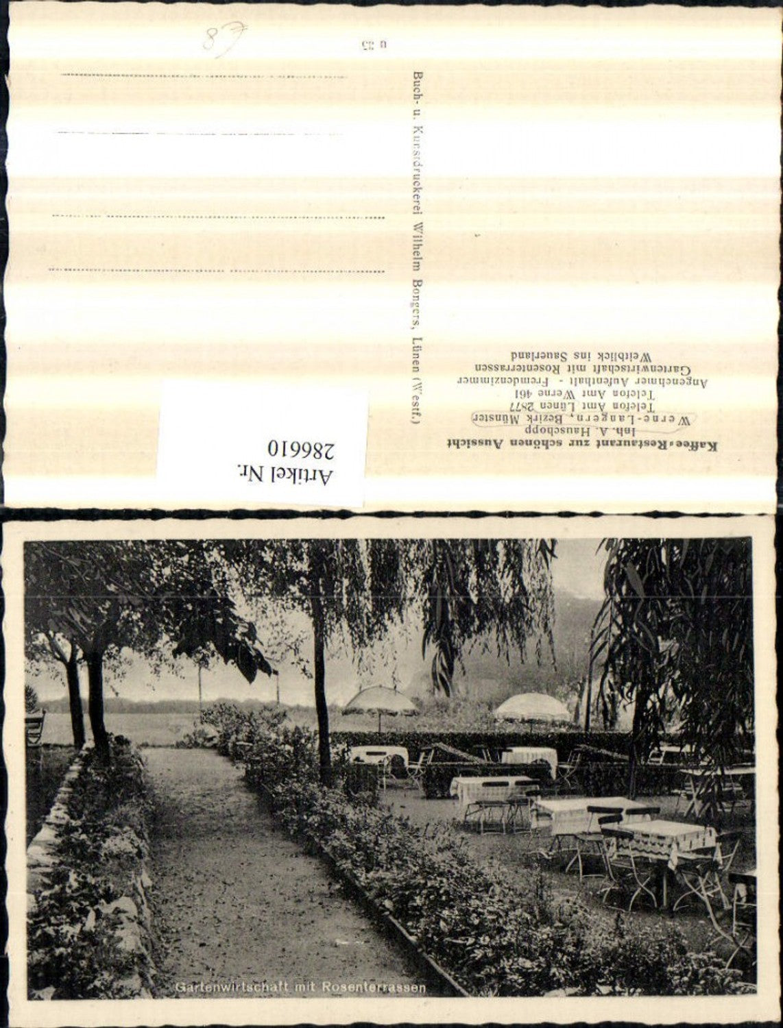 286610,Werne-Langern Kaffee Restaurant zur schönen Aussicht Terrasse