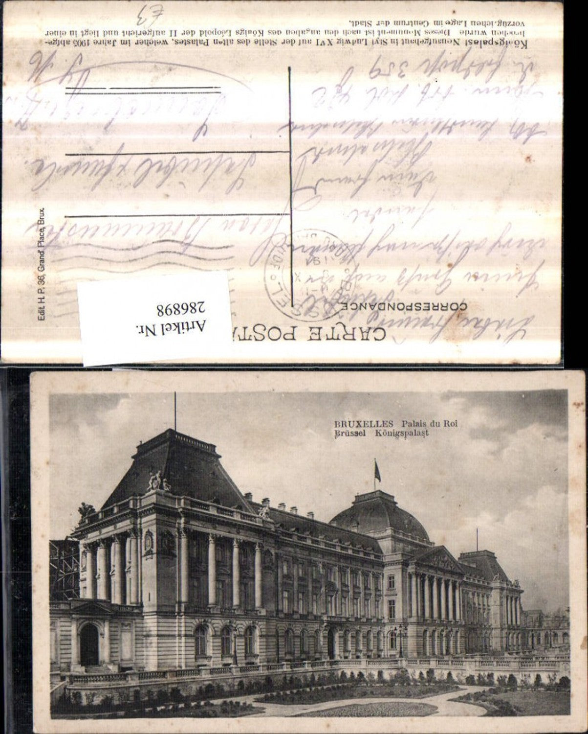 286898,Bruxelles Brüssel Palais du Roi Königspalast Gebäude
