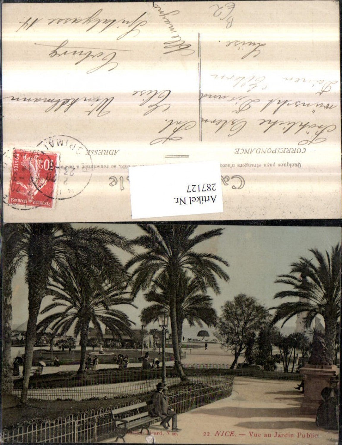 287127,Nice Nizza Vue au Jardin Public Park Palmen
