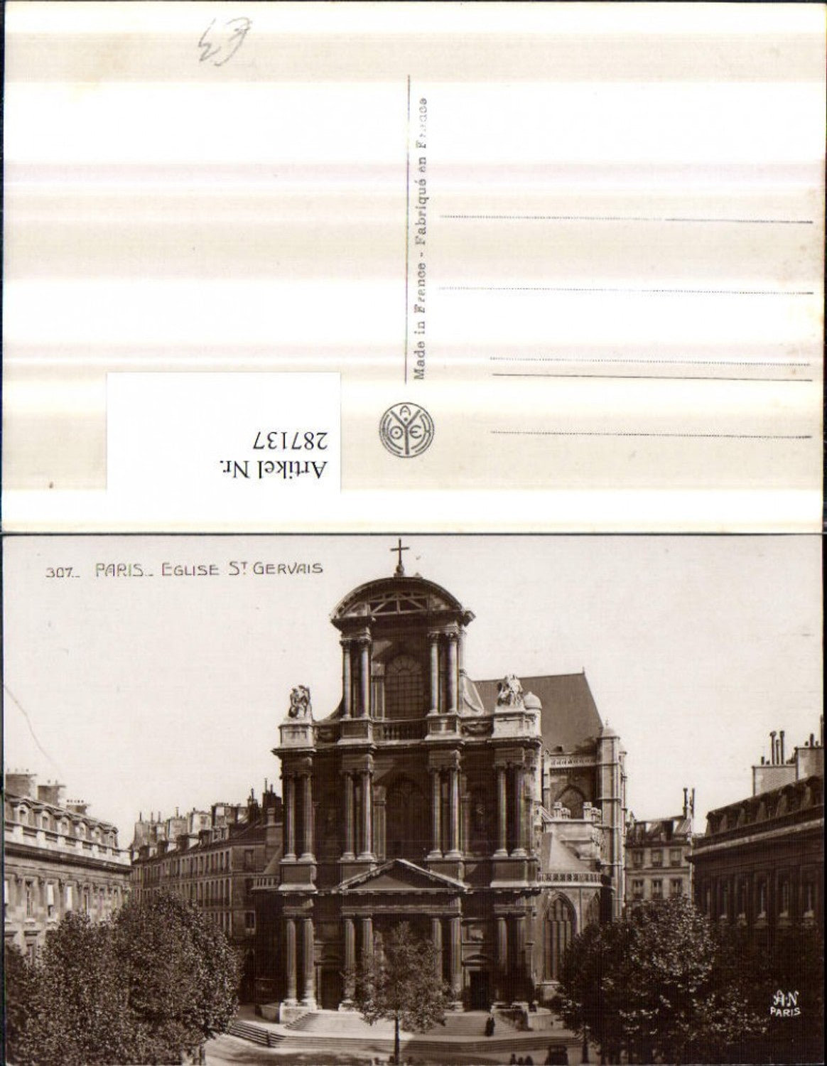 287137,Paris Eglise St. Gervais Kirche
