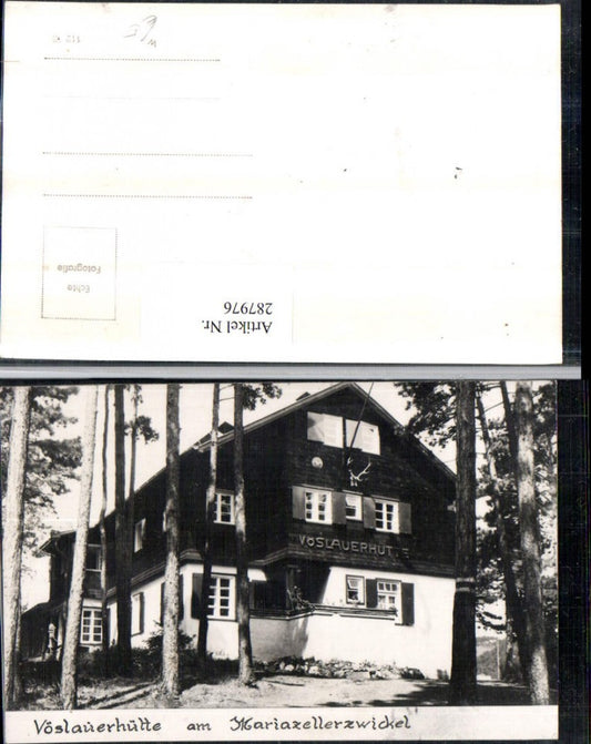 287976,Vöslauerhütte Berghütte am Mariazellerzwickel b. Bad Vöslau