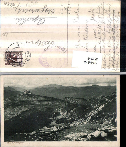 287994,Rax Habsburghaus Berghütte Bergkulisse b. Hirschwang an d. Rax