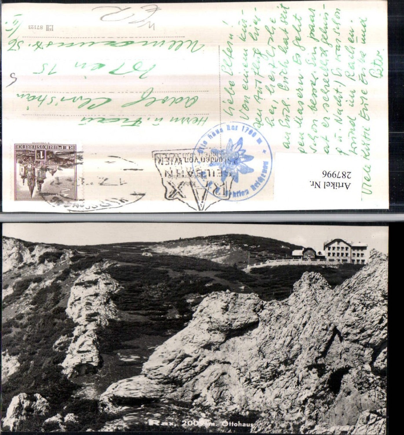 287996,Rax Ottohaus Berghütte Bergkulisse b. Reichenau