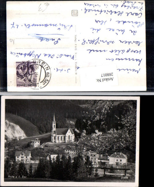 288017,Prein an d. Rax Teilansicht Kirche