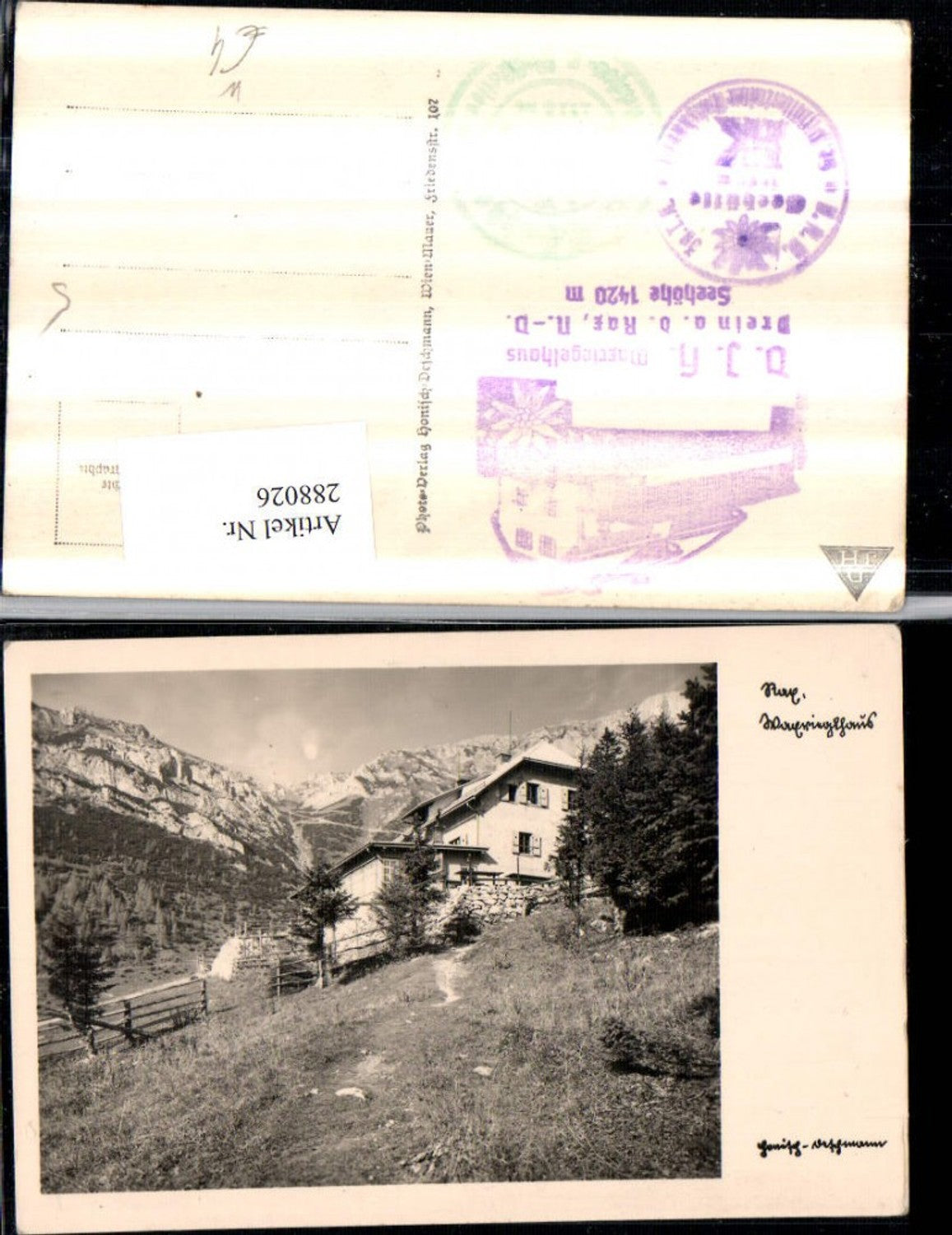 288026,Rax Waxriegelhaus Berghütte Bergkulisse b. Prein