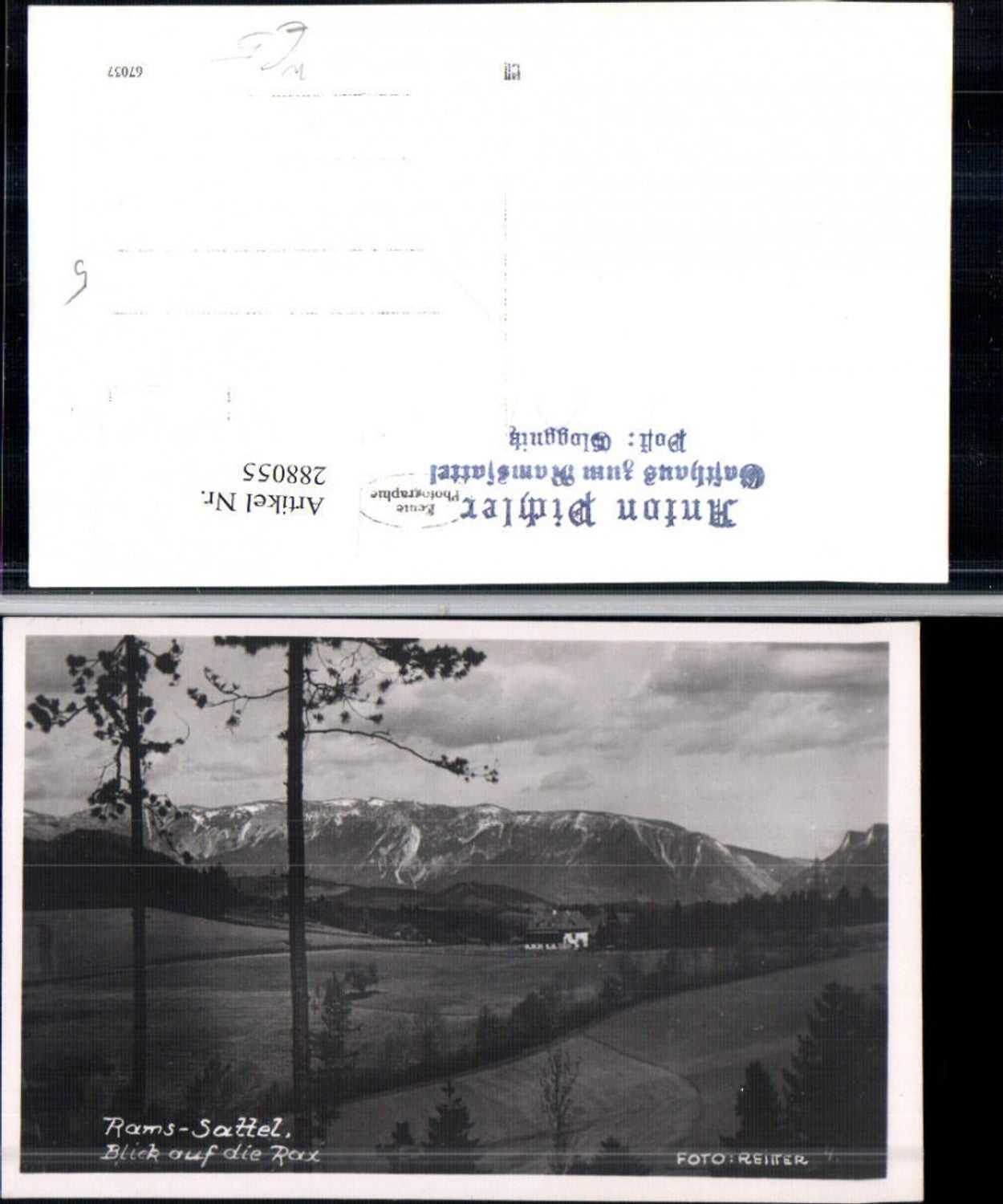 288055,Rams-Sattel b. Gloggnitz Blick auf Rax Bergkulisse