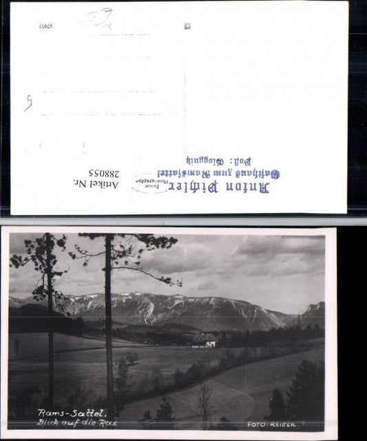 288055,Rams-Sattel b. Gloggnitz Blick auf Rax Bergkulisse