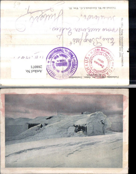 288071,Fischerhütte Berghütte am Kaiserstein b. Puchberg Winterbild