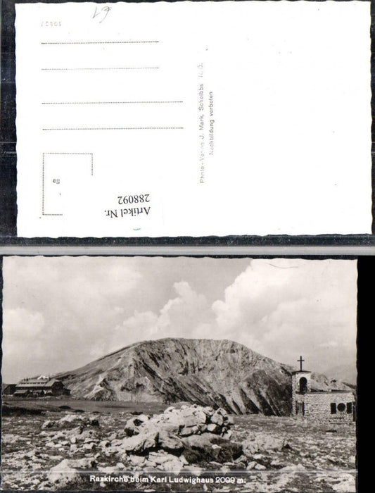 288092,Rax Raxkirche beim Karl Ludwig-Haus Berghütte Bergkulisse b. Prein